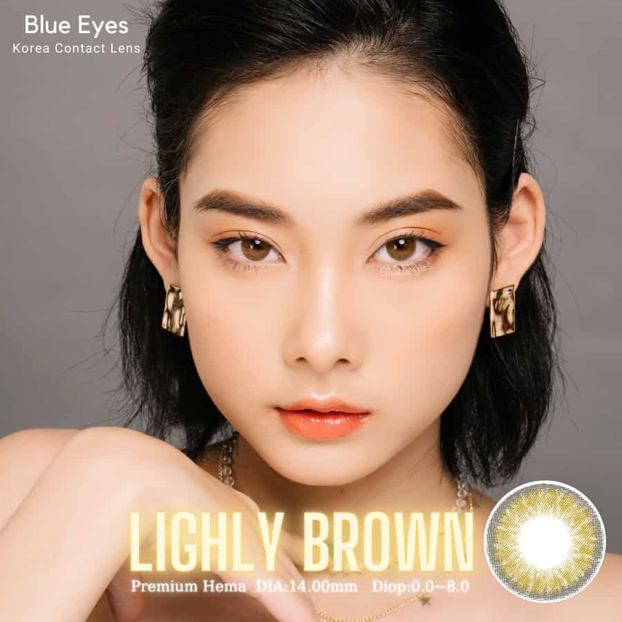 Kính áp tròng 1 tháng LIGHLY ROSE BROWN - Lens mắt Hàn Quốc